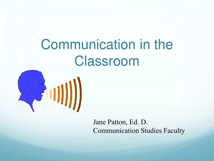 communication in the classroom