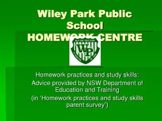 Homework Habits and Study Skills