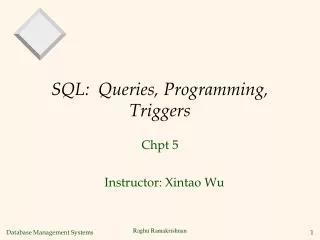 SQL: Queries, Programming, Triggers