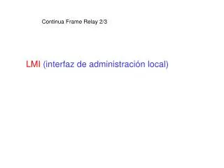 LMI (interfaz de administración local)