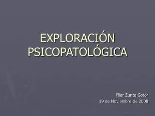 exploraci n psicopatol gica