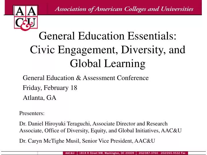 general education essentials civic engagement diversity and global learning