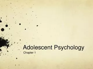 Adolescent Psychology