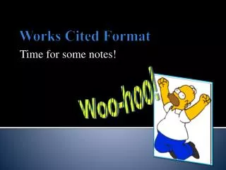 Works Cited Format