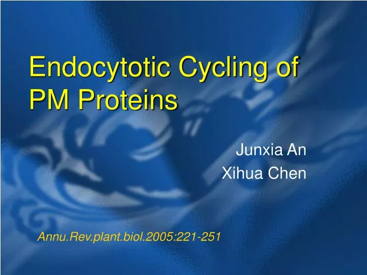 endocytotic cycling of pm proteins