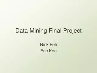Data Mining Final Project