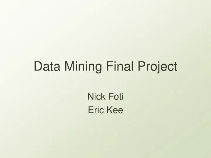 data mining final project