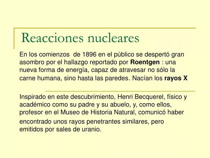 reacciones nucleares