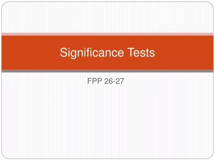 significance tests