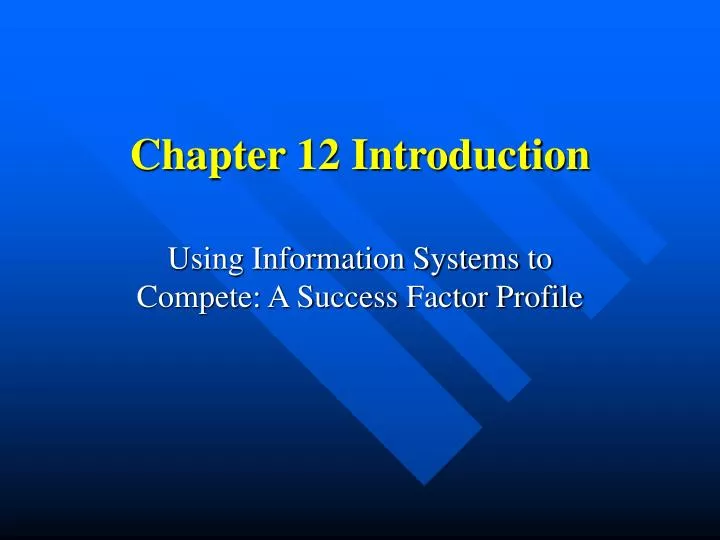 chapter 12 introduction