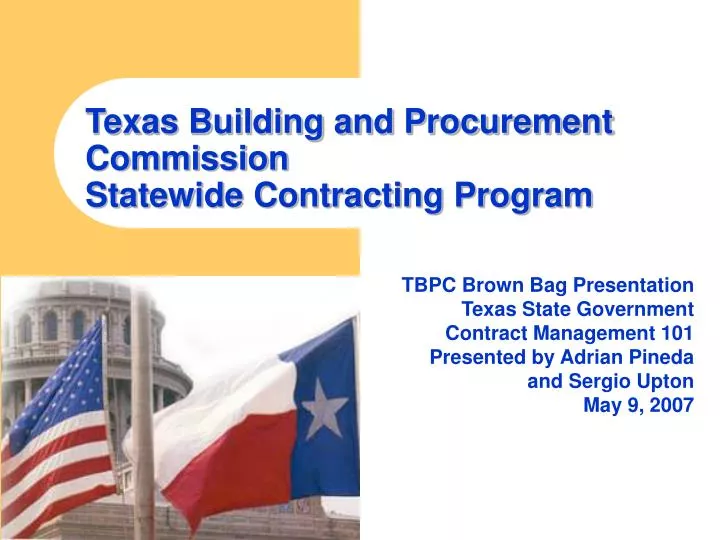 texas building and procurement commission statewide contracting program