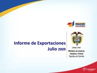 Informe de Exportaciones Julio 2009