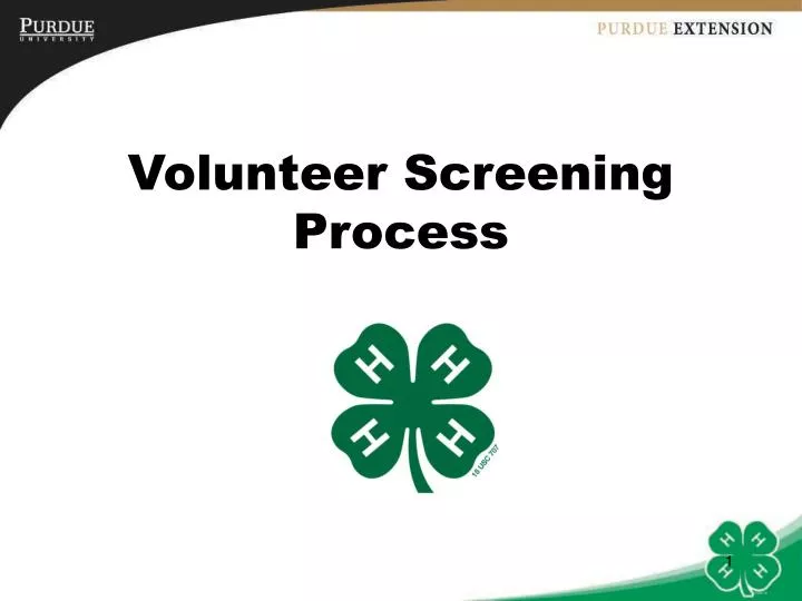 volunteer screening process