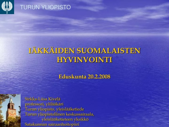 i kk iden suomalaisten hyvinvointi eduskunta 20 2 2008