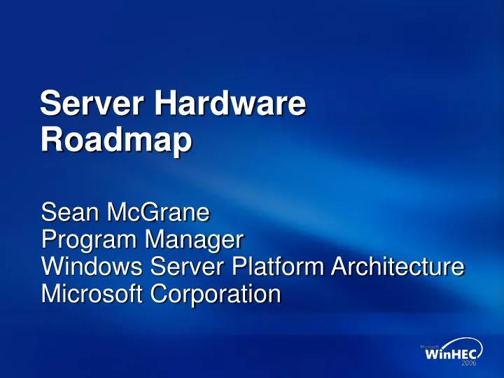 server hardware roadmap