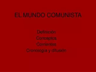 EL MUNDO COMUNISTA
