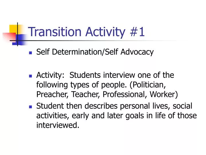 transition activity 1