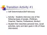 Transition Activity #1 - slide 1