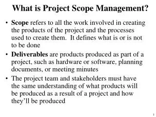 What is Project Scope Management?