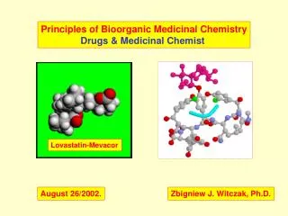 Principles of Bioorganic Medicinal Chemistry Drugs &amp; Medicinal Chemist