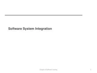 Software System Integration