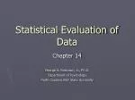 Statistical Evaluation of Data - slide 1
