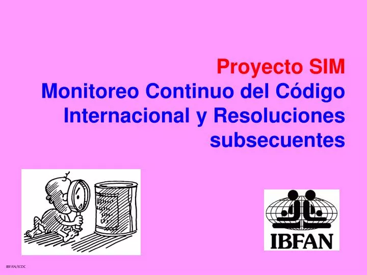 proyecto sim monitoreo continuo del c digo internacional y resoluciones subsecuentes