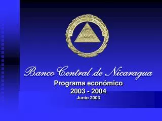 Programa económico 2003 - 2004 Junio 2003