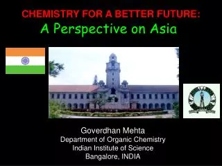 CHEMISTRY FOR A BETTER FUTURE: DOES IT NEED REPOSITIONING?