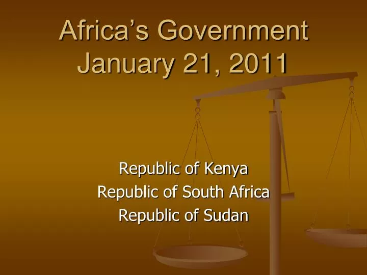 africa s government january 21 2011