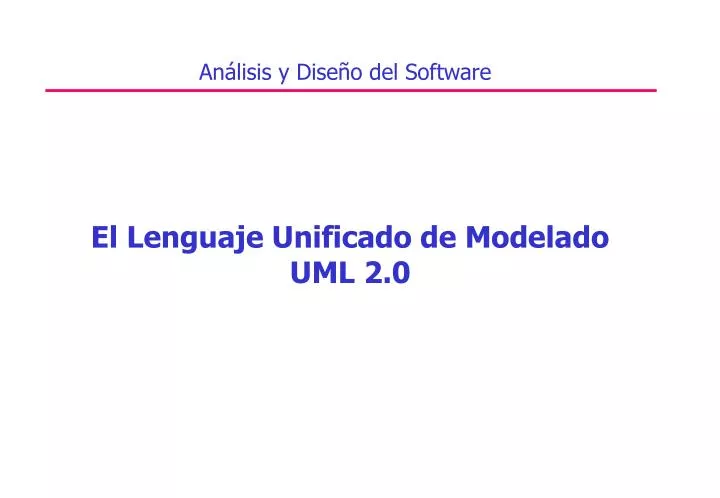 el lenguaje unificado de modelado uml 2 0
