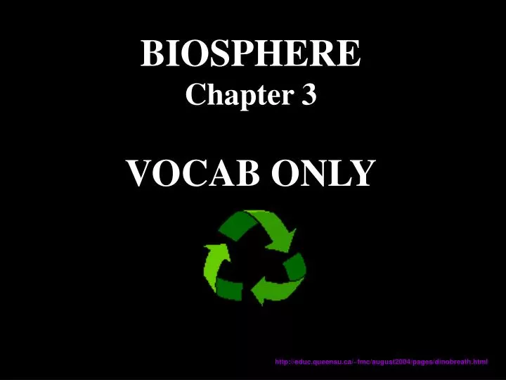biosphere chapter 3 vocab only