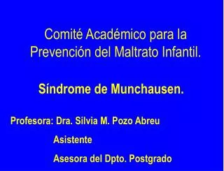 comit acad mico para la prevenci n del maltrato infantil