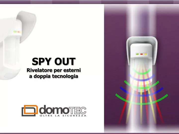 spy out rivelatore per esterni a doppia tecnologia