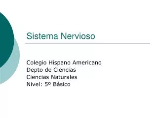 sistema nervioso