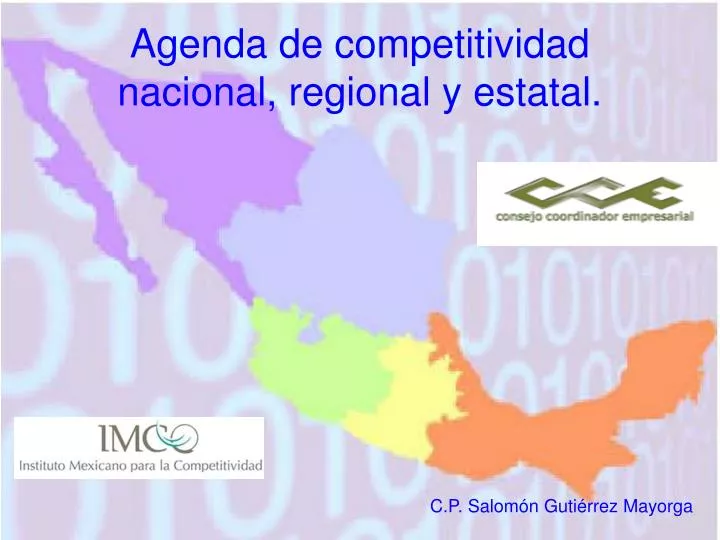 agenda de competitividad nacional regional y estatal