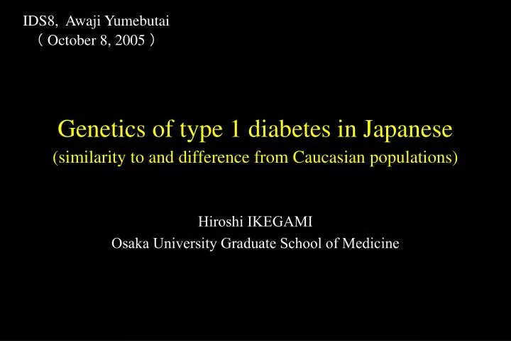 genetics of type 1 diabetes in japanese similarity to and difference from caucasian populations