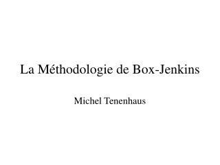 la m thodologie de box jenkins