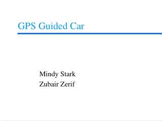 GPS Guided Car