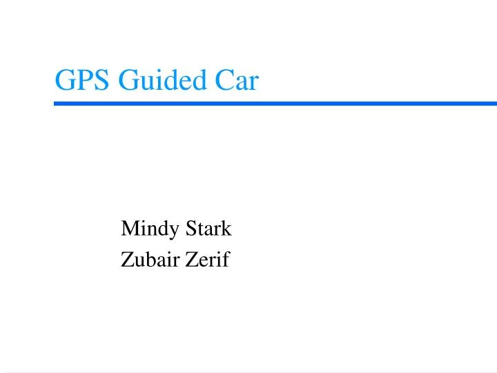 gps guided car