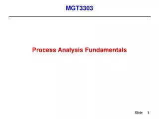Process Analysis Fundamentals