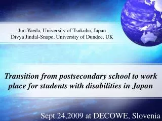 Transition from postsecondary school to work place for students with disabilities in Japan