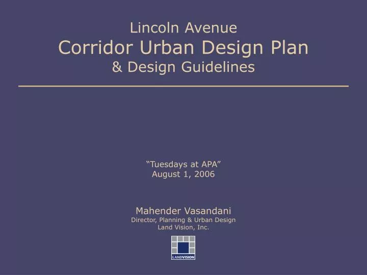 lincoln avenue corridor urban design plan design guidelines