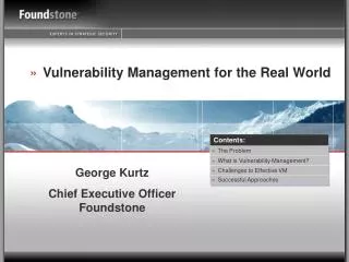 Vulnerability Management for the Real World