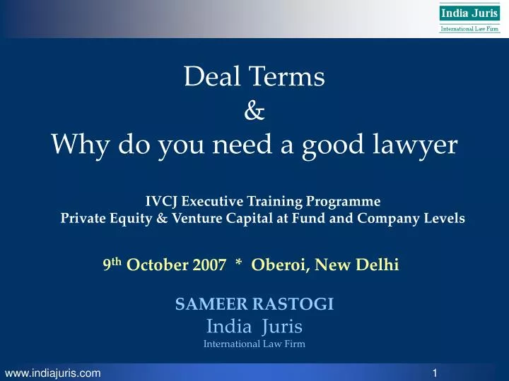 deal terms why do you need a good lawyer