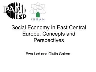 Social Economy in East Central Europe. Concepts and Perspectives