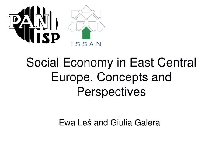 social economy in east central europe concepts and perspectives