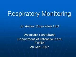 Respiratory Monitoring