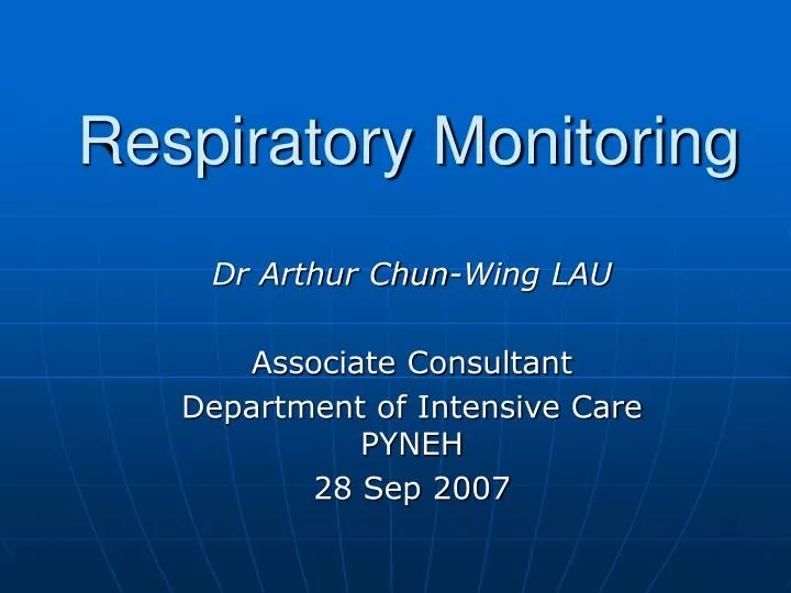 respiratory monitoring