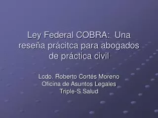 ley federal cobra una rese a pr citca para abogados de pr ctica civil